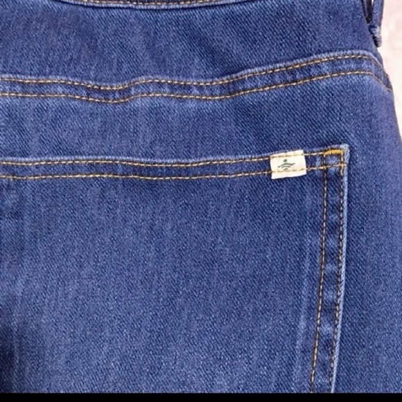 Halara Dark Wash Wide Leg Flare Jeans M High Rise Stretch Denim - Picture 9 of 10